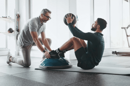 man doing exercise